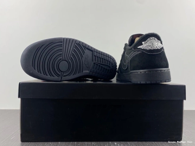 DM7866-001 Low Retro 1 Air Black x Air Scott Travis Jordan Jordan Phantom